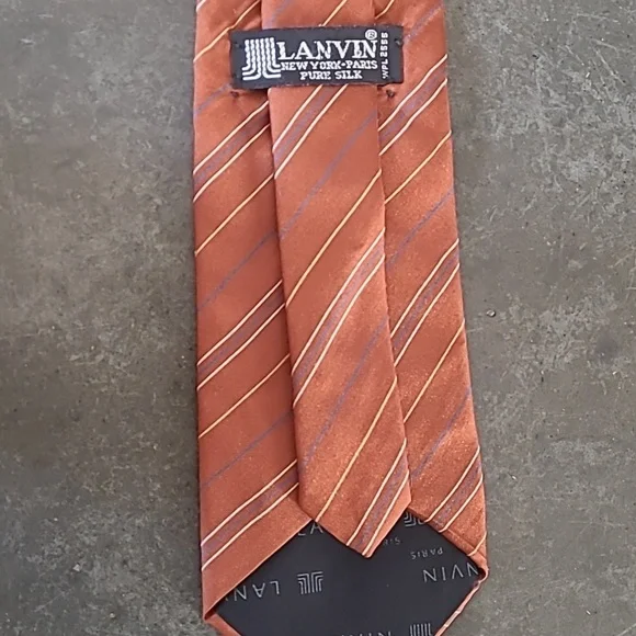 LANVIN SILK NECK TIES LOT OF 3 - Picture 7 of 9